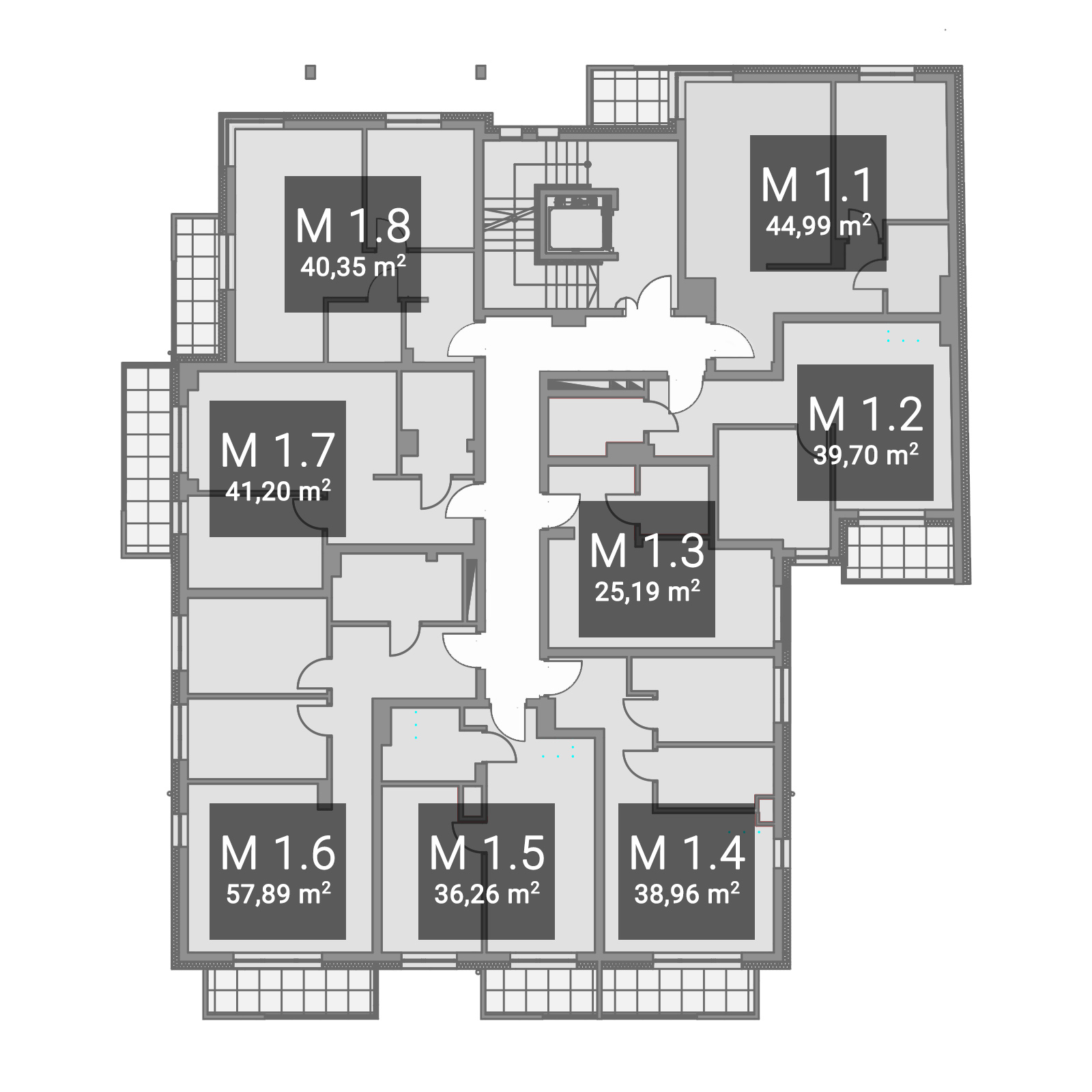 Piętro 1 - Różyckiego 6